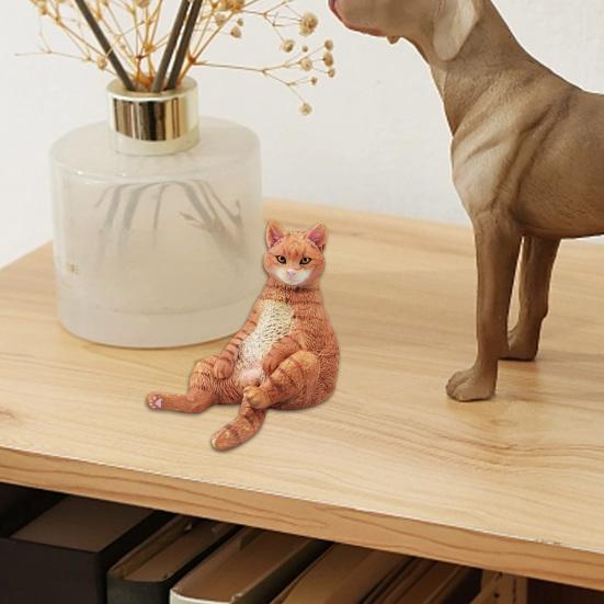 Simulation Cat Realistic Miniature PVC Solid Kitten Model Figurine Cute Animal Figure Model Desktop Ornament Car Home