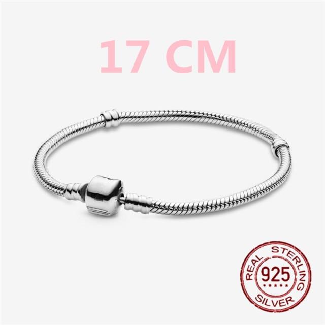 Продажа 925 стерлингового серебра Moments сетчатый браслет змея цепь шарм бусины браслет для женщин мода Diy ювелирные изделия 6 стилей