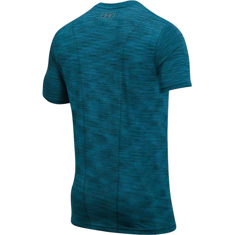 Under Armour Футболка мужская повседневная спортивная с логотипом и круглым вырезом, цвет синий 1289596-953