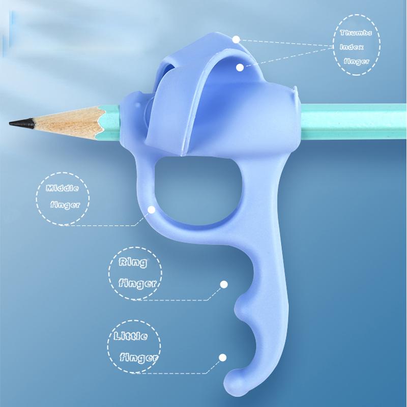 Захват для карандашей, 4 шт., детский держатель для карандашей для письма, детская обучающая практика, силиконовая ручка для ручки, устройство для коррекции осанки