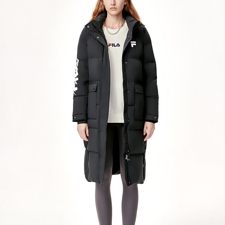 New FILA Down Jacket Winter Women's Jet Black F11W149909FBK