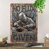 Vintage Welder Humor Metal Sign "NO FLUX GIVEN", Rustic Wall Decor. Perfect for Garden, Home, Bar, Cafe, Garage & Washroom.