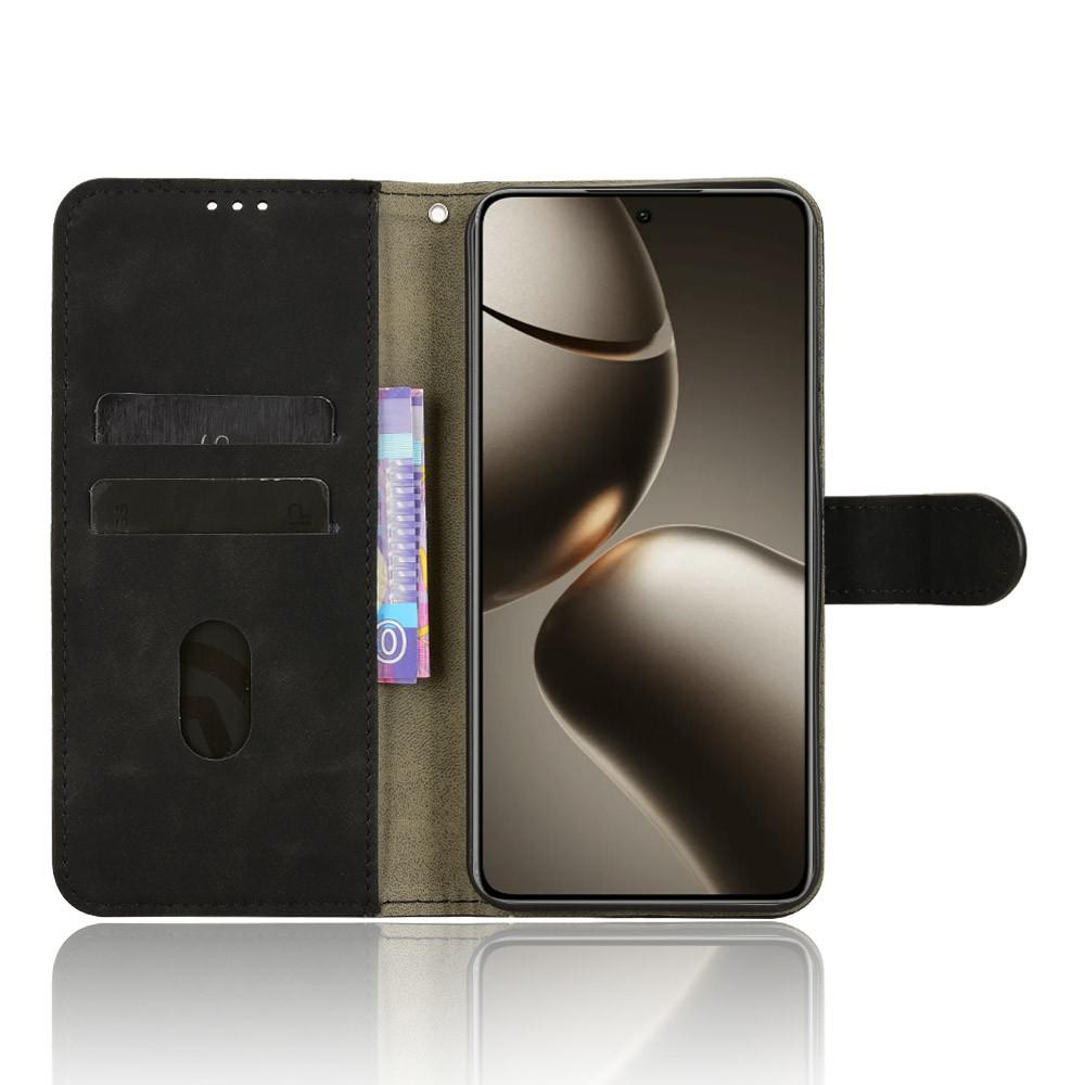 Для Xiaomi 15T Кожаный чехол с ощущением кожи Противоударный Чехол-книжка с кошельком