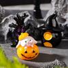 Purple Cartoon Scary Pumpkin Statue Mini Desktop Knick-knack  Festival Supplies