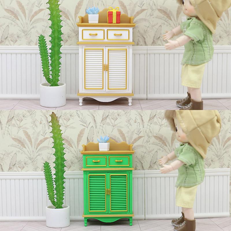 1/12 Кукольный домик Мини-шкаф Шкафчик Модель Мебель для кукольного домика Украшение Декорация для сцены из жизни кукольного домика Игрушки для ролевых игр