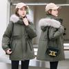 Женская корейская версия пуховика Женская свободная и утолщенная одежда с большим меховым воротником Куртка Мода