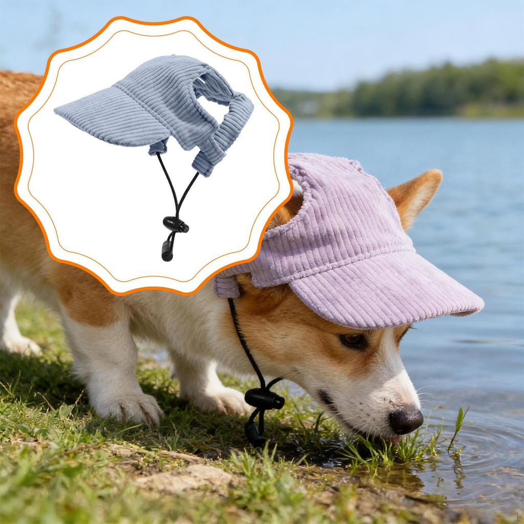 Breathable And Comfortable Dog Baseball Cap with Ear Holes Adjustable Visor, Ideal for The Beach