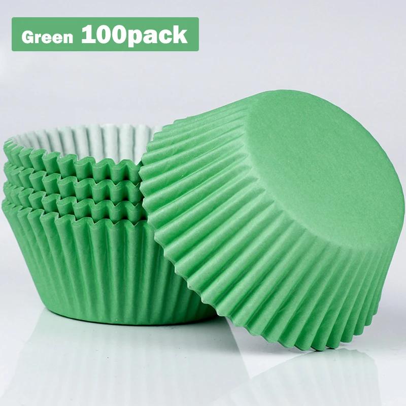 100 шт. Формочки для кексов, бумажные формочки для кексов, держатели для кексов, одноразовые, жиростойкие, для выпечки, десертов, тортов