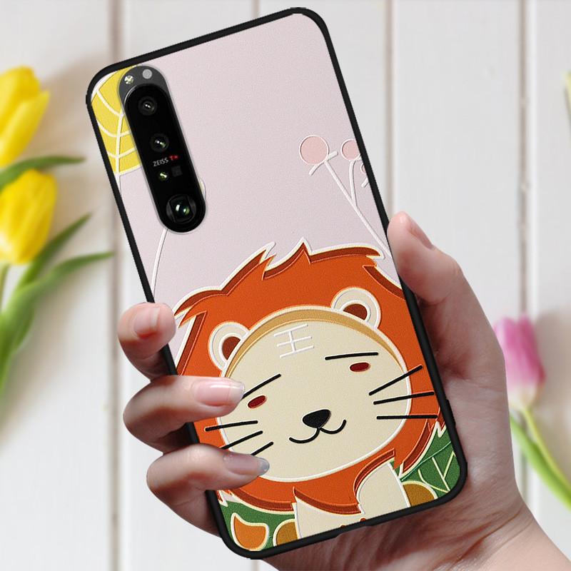 3D Тисненый Цветочный Чехол Для Sony Xperia 10 III Чехол Милый Рельефный Чехол Для Sony Xperia 1 III 5 III 10III Чехол На Телефон Coque Модный