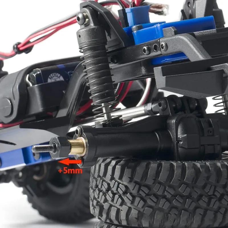 Steel Front Rear Axle Shafts 5mm Extended +2mm Thread Longer Driveshaft for 1/18 RC Crawler Car TRX4M Upgrade Parts