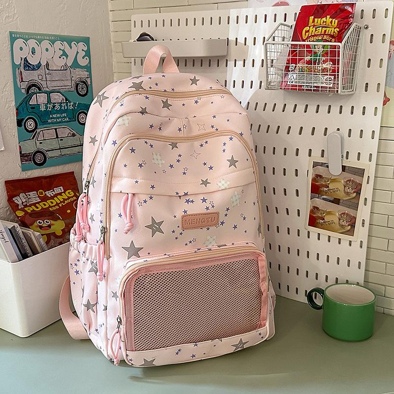 Large Capacity Fresh Girl Backpack New Junior High School High School Student Schoolbag Niche Backpack