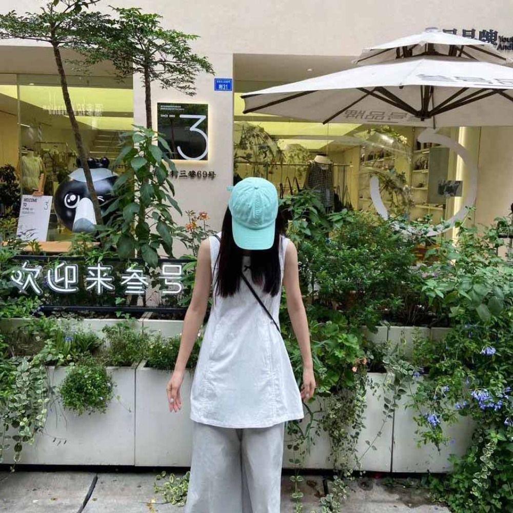 Solid Color Quick-Drying Baseball Cap Korean Style Peaked Cap Casual Solid Color Sun Hat Outdoor