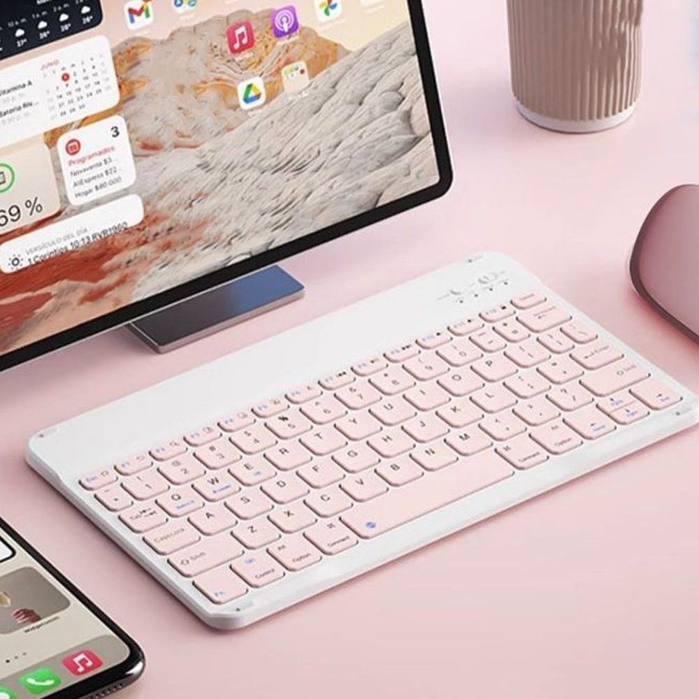 Rechargeable Wireless Keyboard 10 Inch Portable Keyboard Fashion Bluetooth Keyboard Tablet