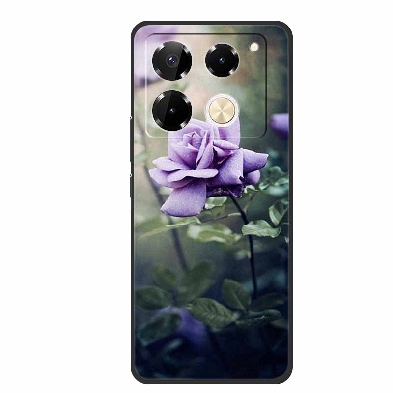 Чехол для Infinix Note 40 Pro 5G, мягкий силиконовый чехол из ТПУ, чехлы для телефона для Infinix Note 40 40pro 4G, Цветочки, Милый Coque Fundas