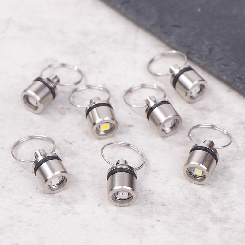 2Pcs Mini Led Light Key Chain Luminated Keyring Pendant Colorful Mini Electronic Light Keyring Flashlight Lamp Keychain