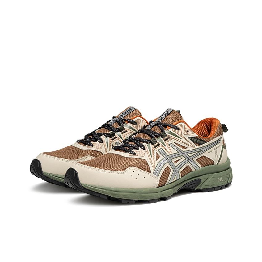 Asics Gel-Venture 8 Удобные Универсальные Нескользящие Амортизирующие Кроссовки с Низким Верхом Мужские кроссовки Коричневые Серые 1011B831-200