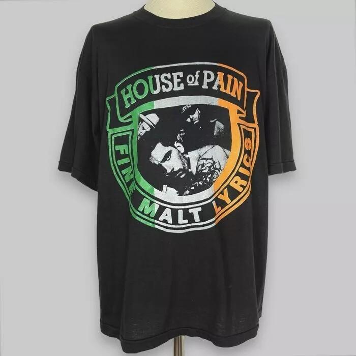 House Of Pain ‘Fine Malt Lyrics’ Евро Черная Хлопковая Футболка Унисекс Репринт S-5XL Унисекс Футболка