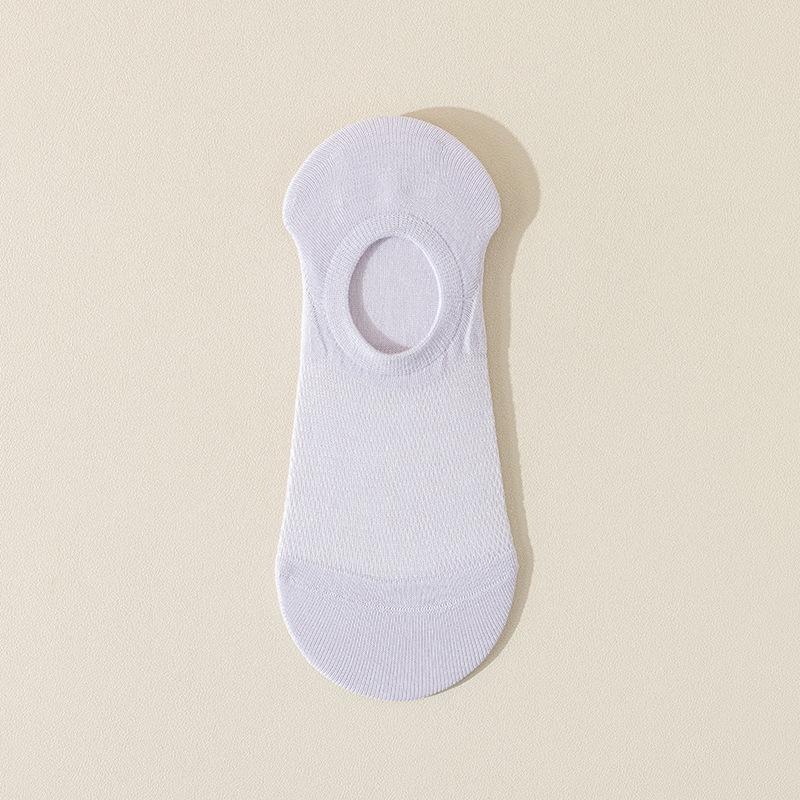 Women's Summer Mesh Breathable Shallow Mouth Low Help Invisible Non Slip Heel Socks