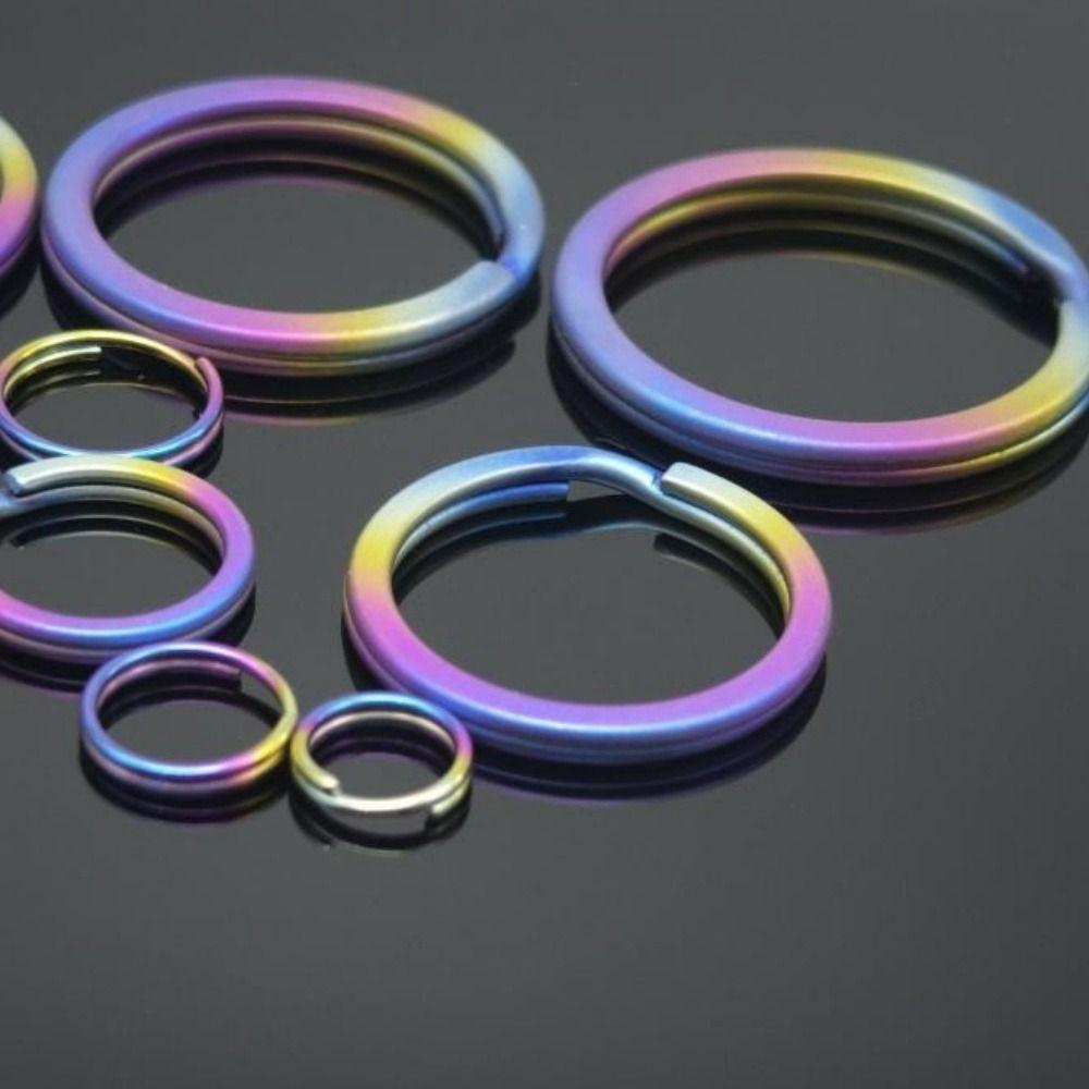 2 шт. Разных размеров Титановый сплав EDC Брелок для ключей Портативный держатель для ключей Кемпинг Путешествия Подвесной инструмент