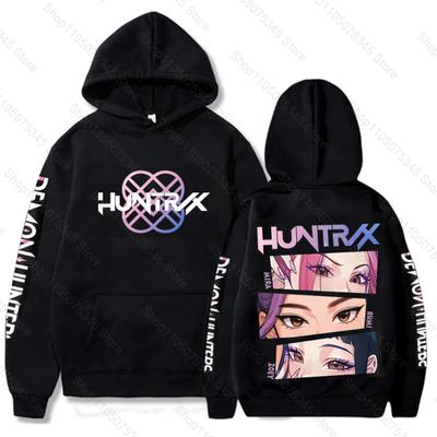 Худи с графикой «Охотники на демонов K-pop Харадзюку» с принтом Мира Руми Зои Хантрикс, пуловер с капюшоном, мужской, женский, подарок для фанатов, повседневная толстовка