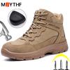 Неразрушимые мужские рабочие защитные ботинки, уличные рабочие ботинки, противоударные, устойчивые к проколам, промышленные ботинки, зимние ботинки, ботинки-дезерты