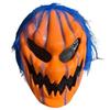Оранжевая маска тыквы на Хэллоуин Креативная пугающая маска головы призрака Украшение на Хэллоуин