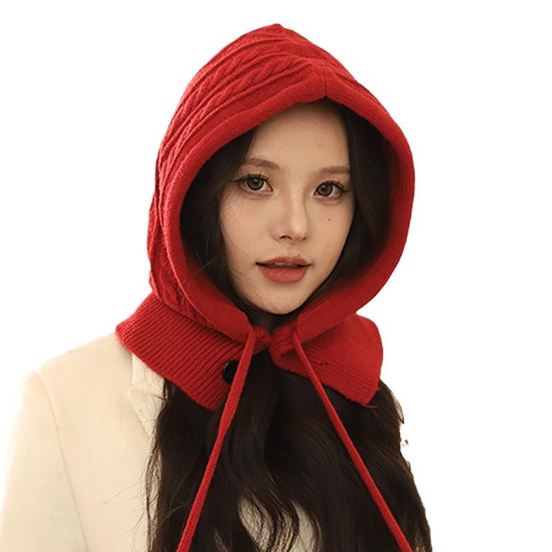 Женский комплект из вязаной шапки и шарфа из искусственного кашемира – толстый, теплый, ветрозащитный для осени и зимы