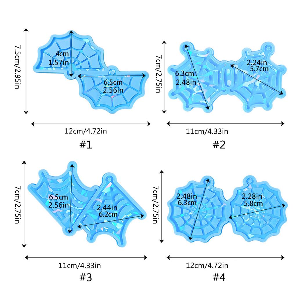 Spiderweb Mold Handmade Earring Pendant Silicone Mold DIY Holographic Resin Mold for DIY Keychain Jewelry