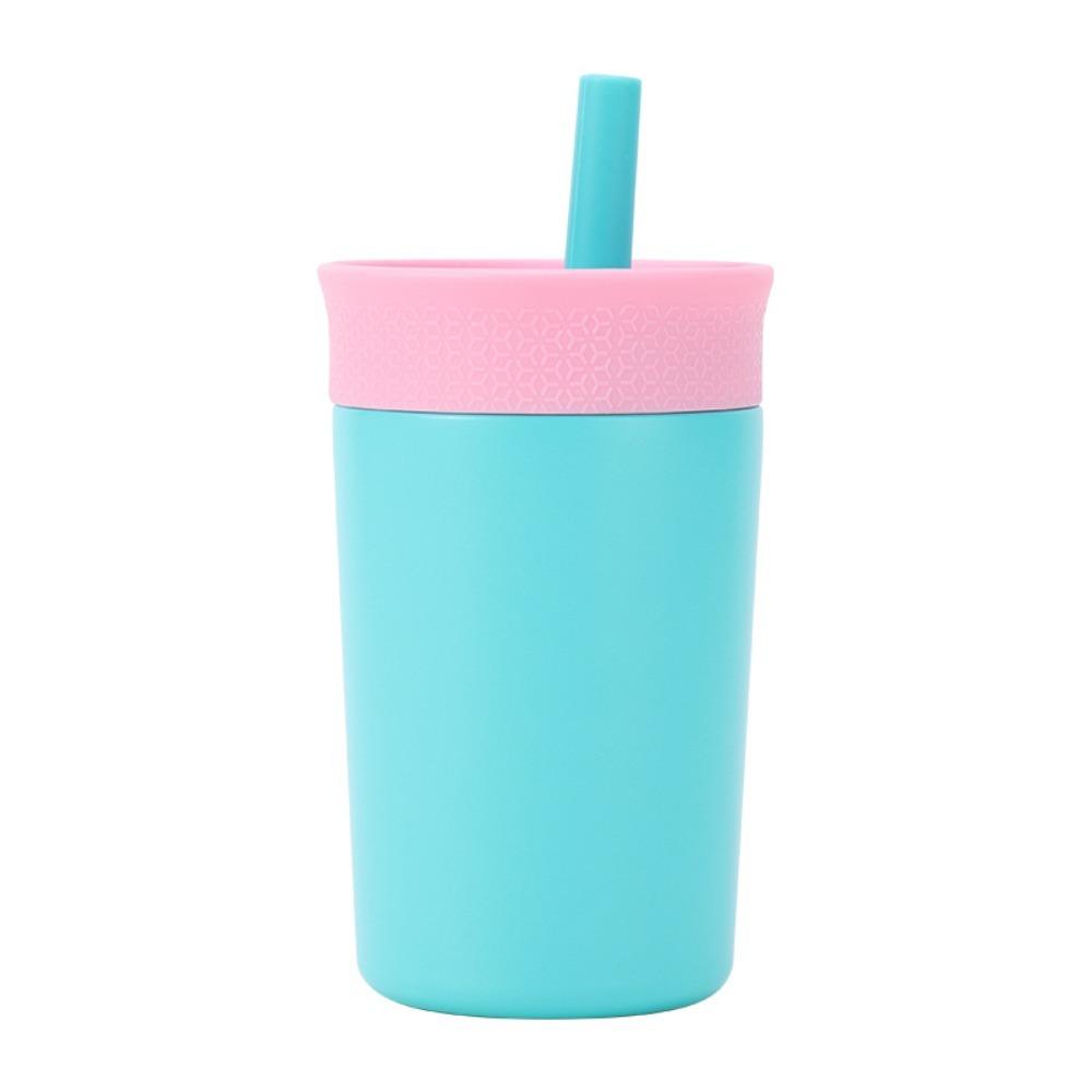 12oz Thermal Coffee Cup with Straw Thermal Mug Mini Vacuum Flask Insulated Water Bottle  Kids
