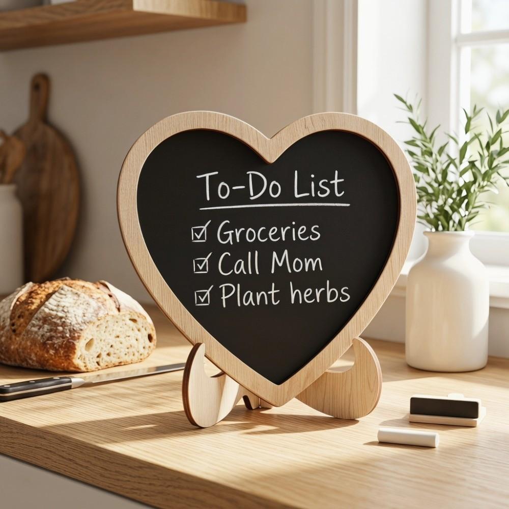 10 pcs MDF Pine Display Blackboard 2.9x2.8 in Small Wooden Blackboard  Tabletop Display