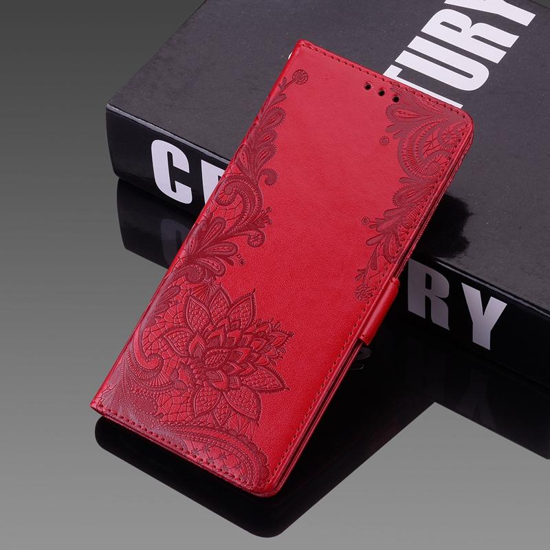 Кожаный чехол-бумажник с тисненым кружевом и цветами для iPhone Samsung Huawei Xiaomi, откидные чехлы с двойной магнитной пряжкой, слотами для кредитных карт и ремешком на руку