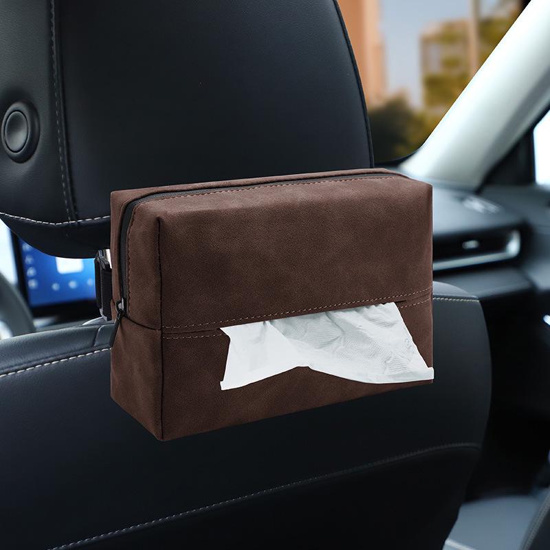 Многофункциональная flocked leather крышка-органайзер для салфеток на спинку автокресла