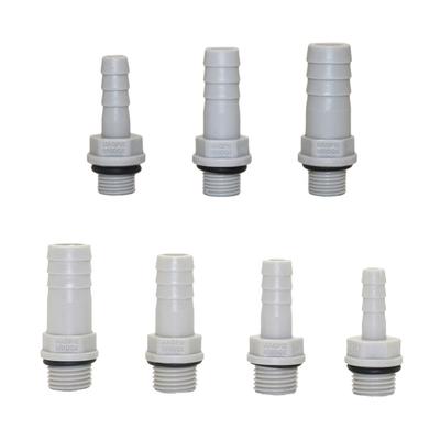 1/8", 1/4" с резьбой до 6/8/10/12 мм, прямой соединитель для шланга, пластик-сталь, переходник для соединительной трубы воздушного насоса для аквариума