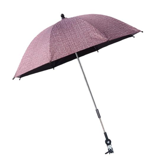 Baby Stroller Umbrella with Clamp UPF 50+ Sun UV Protection Adjustable Waterproof Windproof Universal Outdoor UV Blocking Pram Parasol