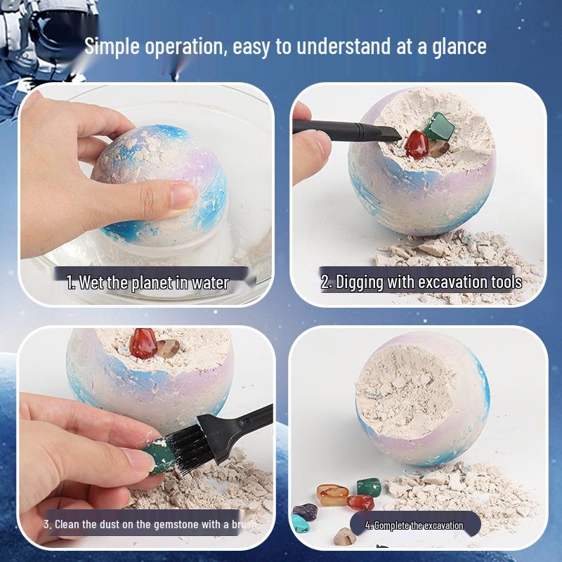 Браслет из драгоценных камней «Восемь планет», ручная работа, археологические раскопки, развивающая игрушка