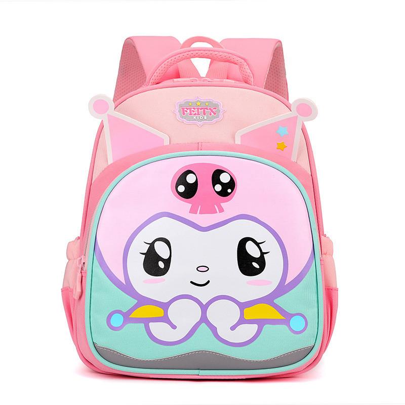 Adorable Cartoon Nylon Backpack For Kids Fun Lightweight Stylish School Bag