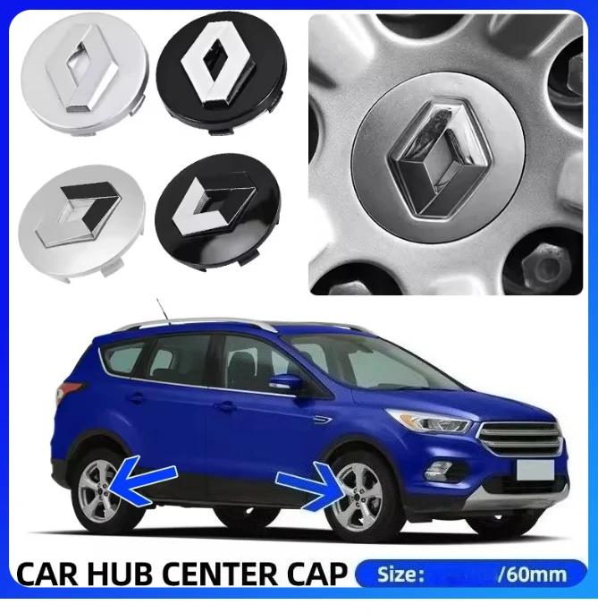 2026 Hot For Renault Interior Stickers For Renault Clio Laguna 2 Megane 2 3 Duster Logan Captur Pcs 60mm 4Pcs Car Emblem Wheel H Y666