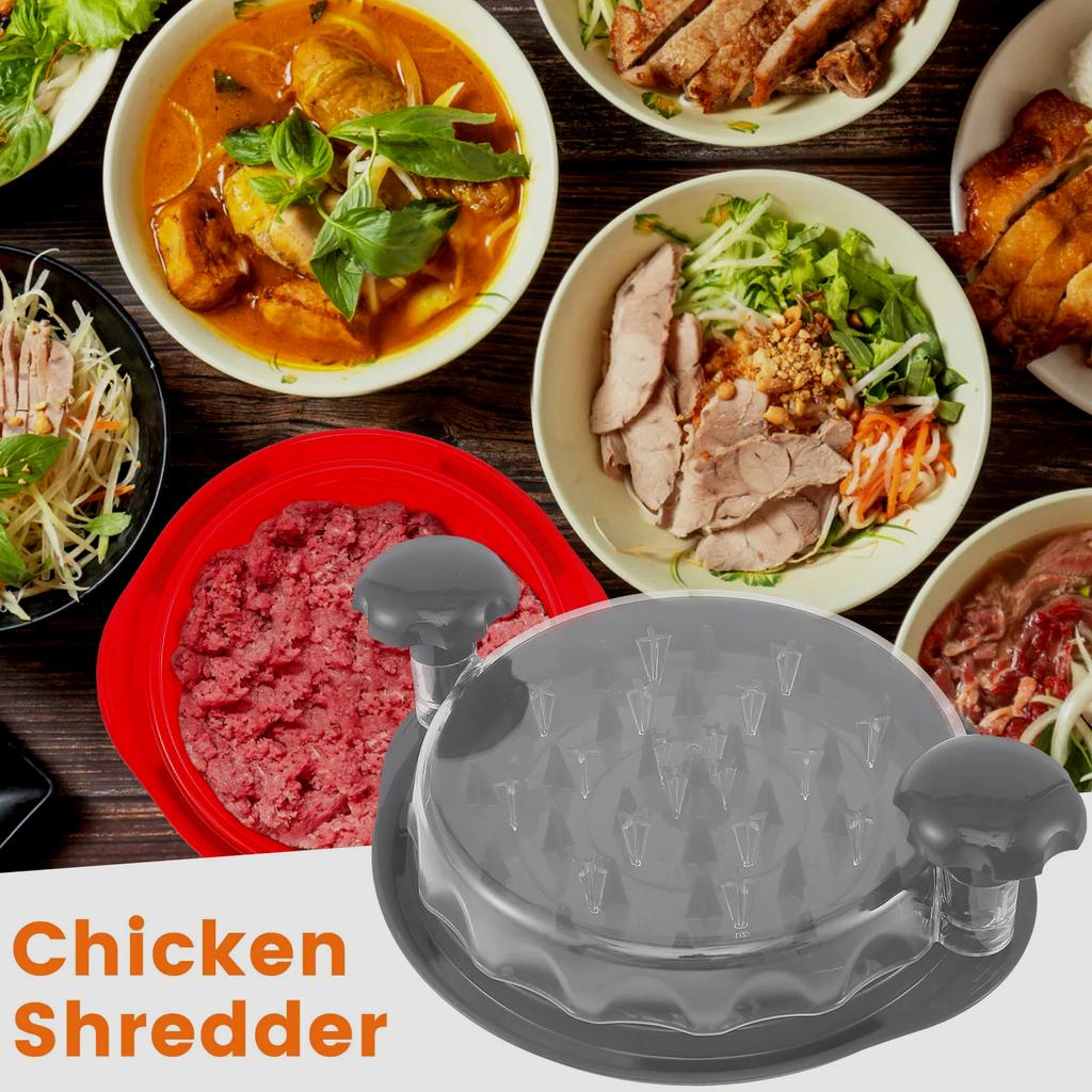 Meat Grinder Chicken Breast Shredder Twist Tool With Lid Cleaning Brush Anti Slip Ergonomic Handle Multifunctional Kitchen Tool