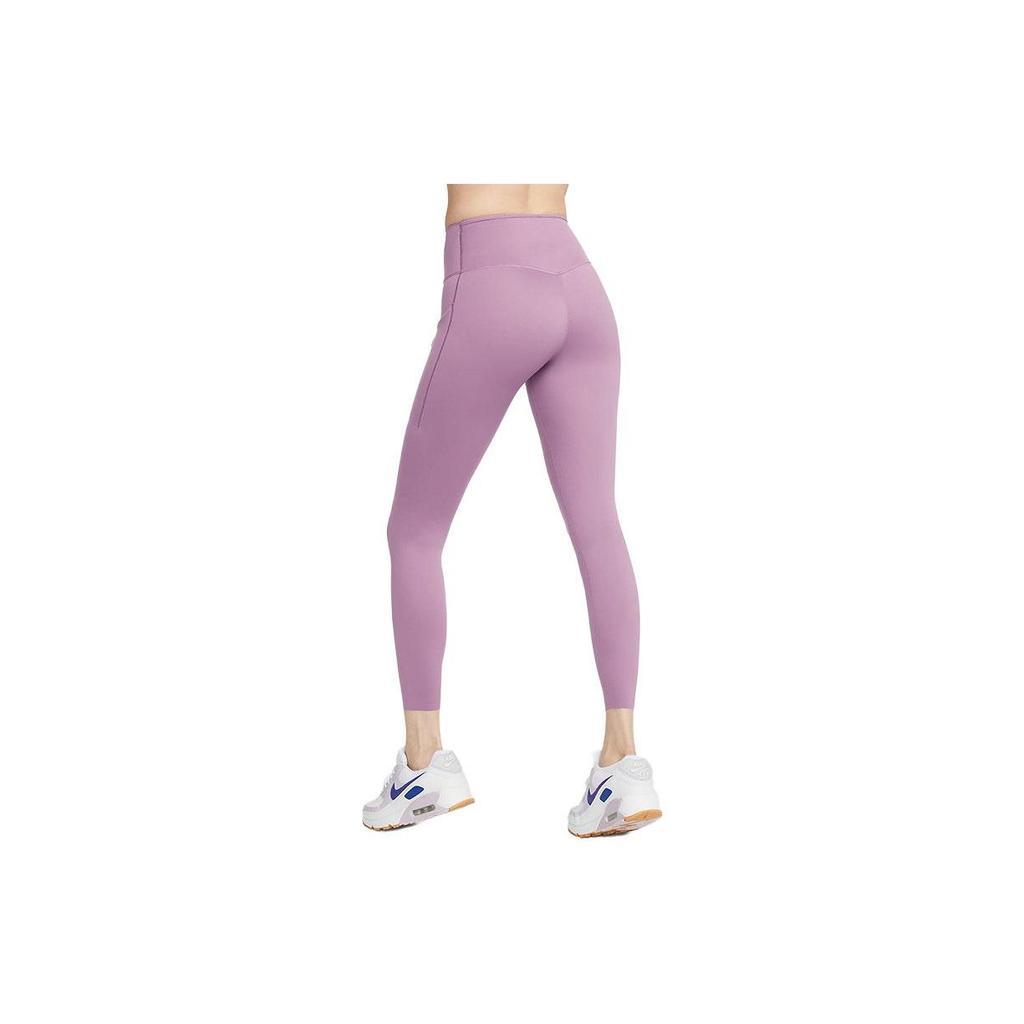 Nike Go Unleashed Series Solid High Intensity Quick-Dry Mid Rise Pocket Nine Point Tight Sports Leggings Women Leggings Dust-Purple DQ5695-536