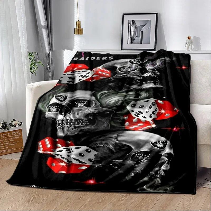 D Printed Skull Series Throw Blanket Perfect for Sofa Bed Travel or as a Birthday Gift for Kids