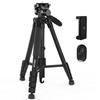 ZOCUS Tripod with Remote Adjustable 1900mm 26mm Leg 5 Pan Quick Smartphone Carrying Bag Compatible with Video and Black Control, Monopod, Height,