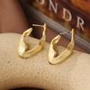 Простые креативные преувеличенные полые золотые геометрические серьги в стиле ретро, ​​женские индивидуальные геометрические серьги для девочек