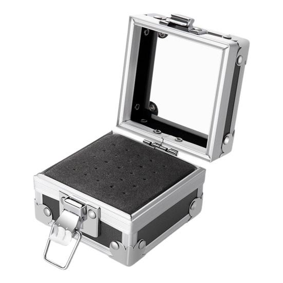 Подставка для маникюрных сверл Yousheng с прозрачным верхом, защитой от падений, защитной защелкой, 25 слотов, держатель для хранения кисточек для маникюрных сверл, принадлежности для маникюрного салона