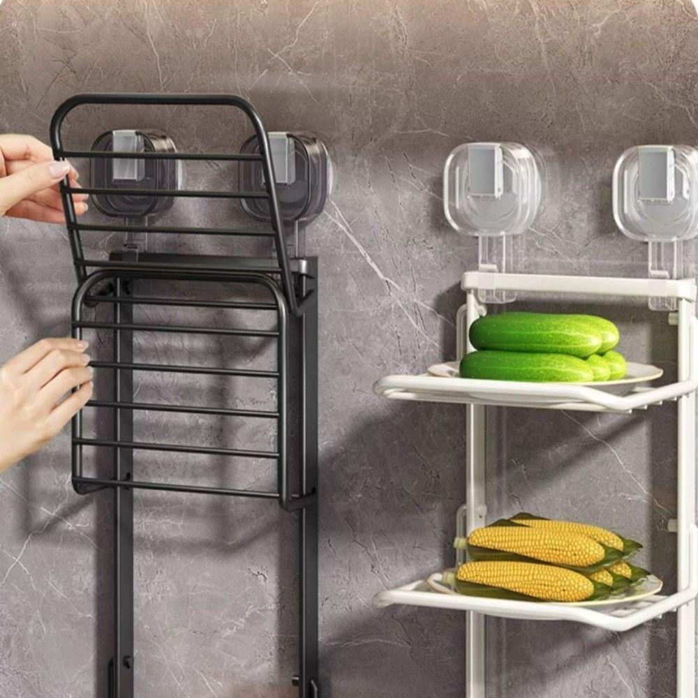 Многослойная полка на присоске, самоклеящаяся полка для хранения овощей, кухонный органайзер