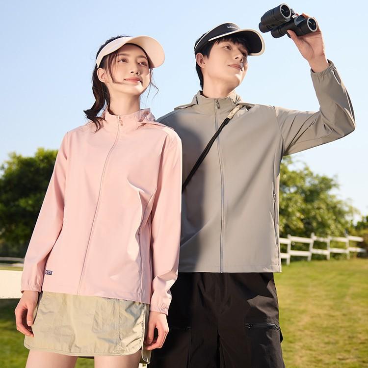 Original yarn sunscreen clothing for women's outdoor UV protection breathable sunscreen jacket for men's summer cycling sunscreen clothing UPF10 +