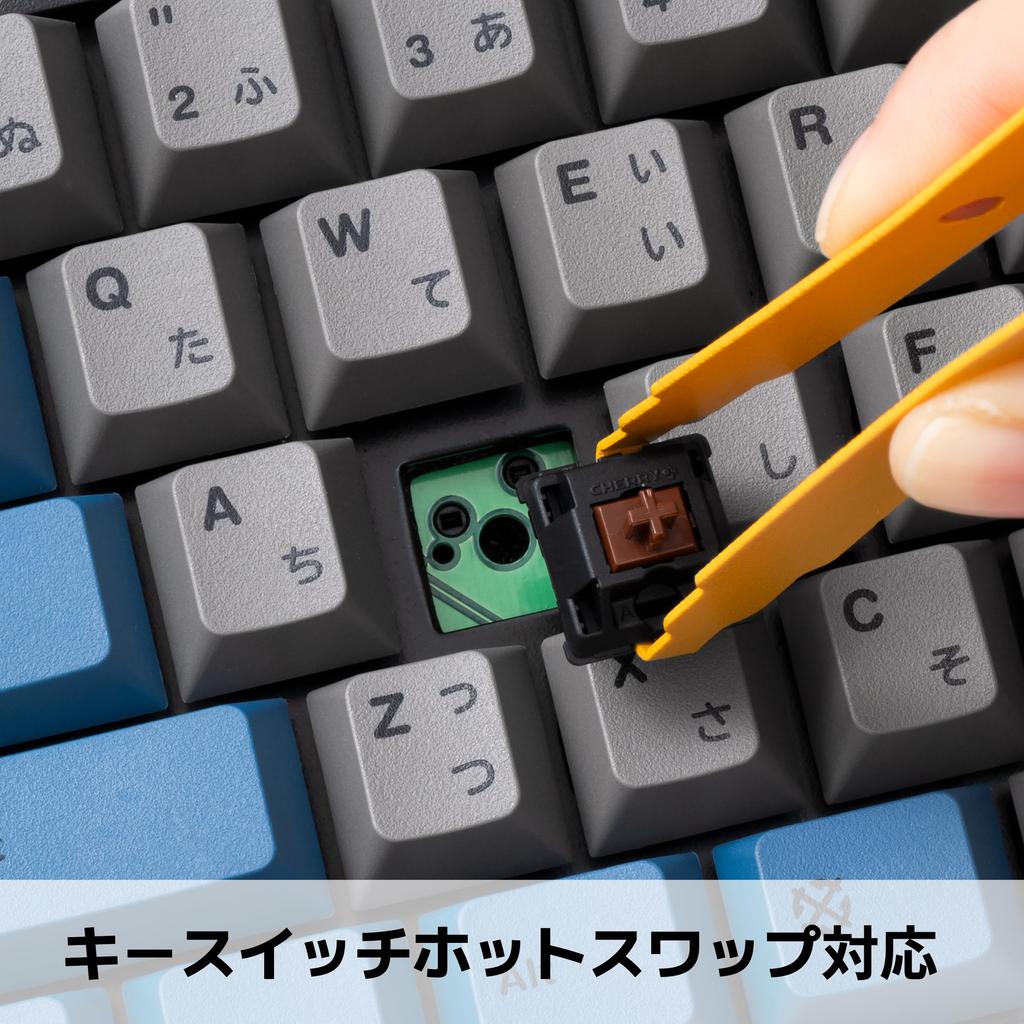 LEOPOLD FC750RBT GRAYBLUE Японская раскладка Kanaari Tenkeyless 91 клавиша Переключатель поддерживает горячую замену Питание от батареек AAA Новейший переключатель CHERRY MX2A