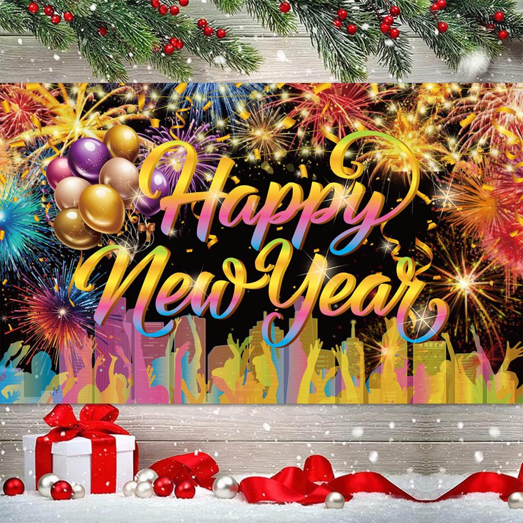 2025 New Year's Party Background Cloth Banner Hanging Banner Decoration