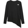 The North Face Logo Loose Fit Drop Shoulder Round Neck Long Sleeve T-Shirt Women T-Shirts Black NT7TR41A