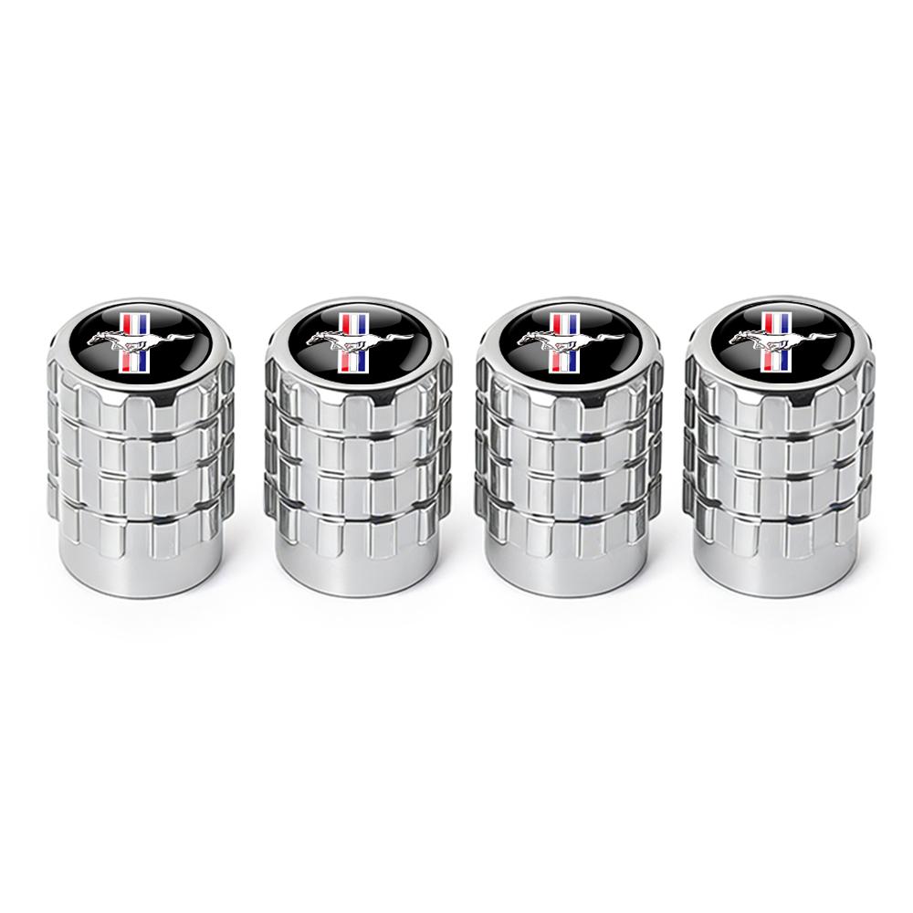 TRR400-4Pcs For Ford Focus Kuga Mondeo Ranger Fiesta Mustang ST Shelby Fusion Edge Car Styling Wheel Valve Caps Stem Cover Accessories