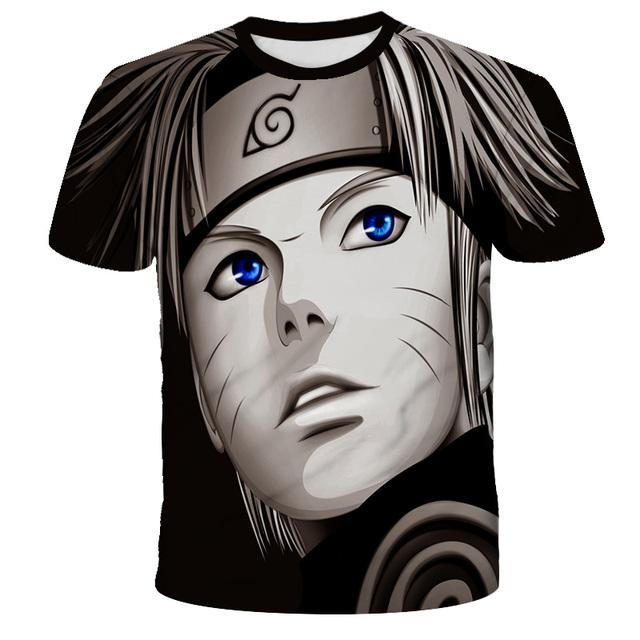 Футболки Наруто для мальчиков и девочек, детские футболки с мультяшным принтом, топы с короткими рукавами, одежда Сакуры, летние детские футболки с японским аниме